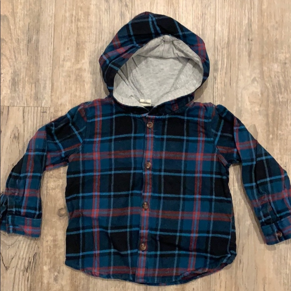 Tucker and Tate hooded lightweight flannel  24M
